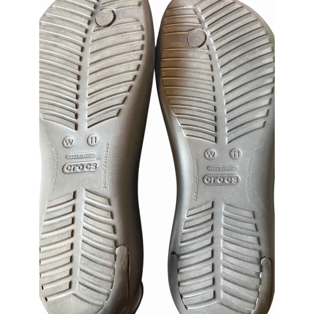 Crocs Sexi Flip Black Women Sandals T-Strap Flat Thong Size 11 - Picture 8 of 8